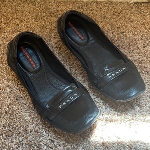 Authentic Prada Black Flats size 6